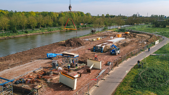 Fietsbrug Menen © De Vlaamse Waterweg / Westshot 