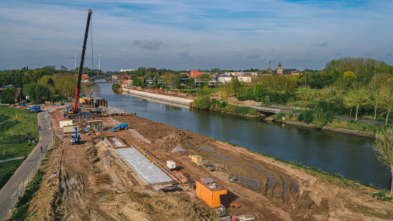 Fietsbrug Menen © De Vlaamse Waterweg / Westshot 