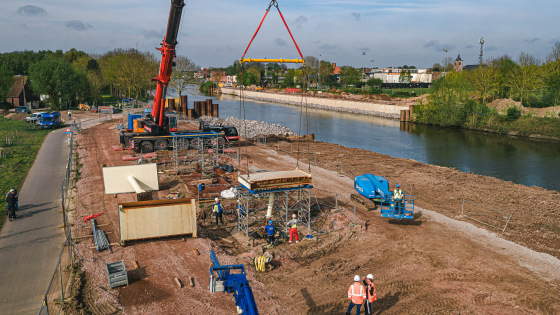 Fietsbrug Menen  © De Vlaamse Waterweg / Westshot 