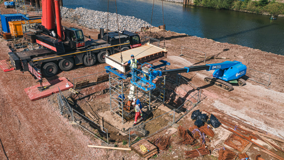 Fietsbrug Menen © De Vlaamse Waterweg / Westshot 