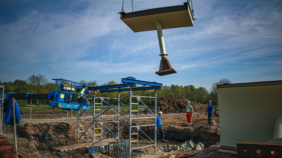 Fietsbrug Menen © De Vlaamse Waterweg / Westshot 