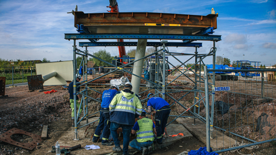 Fietsbrug Menen © De Vlaamse Waterweg / Westshot 