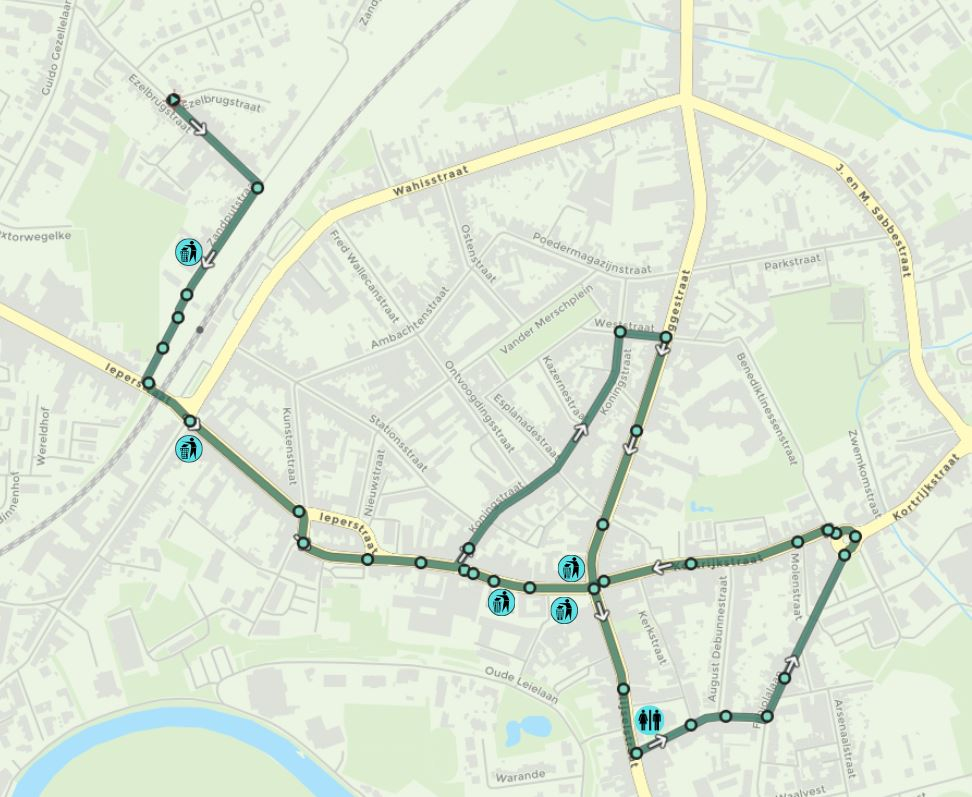 Route van de carnavalsstoet